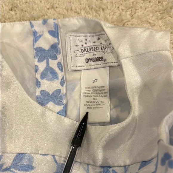 Gymboree Blue and White Sleeveless Dress and Headband 3T - Picture 2 of 6